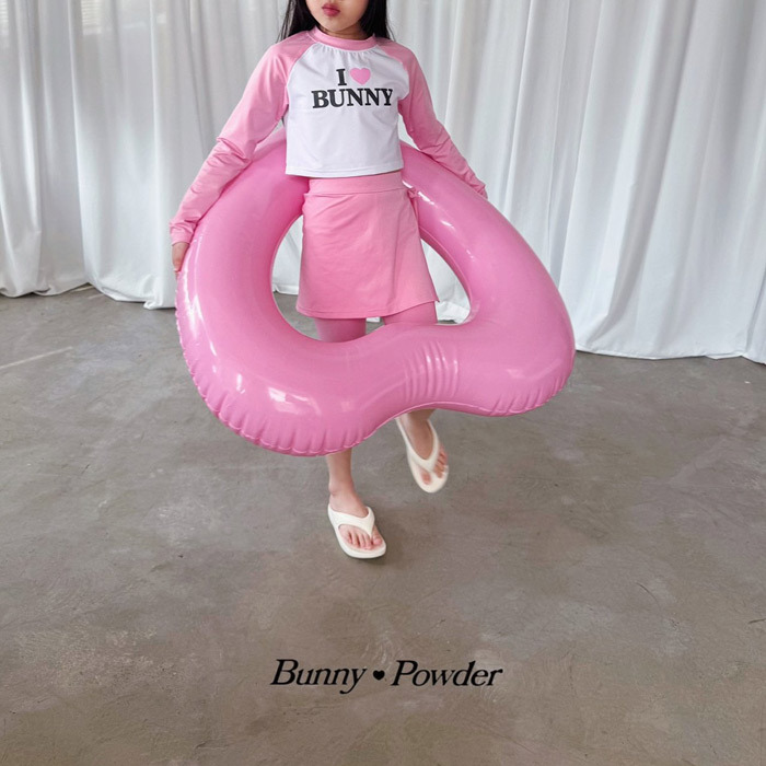 正韓夏BUNNY POWDER 兩色BUNNY防曬泳衣
