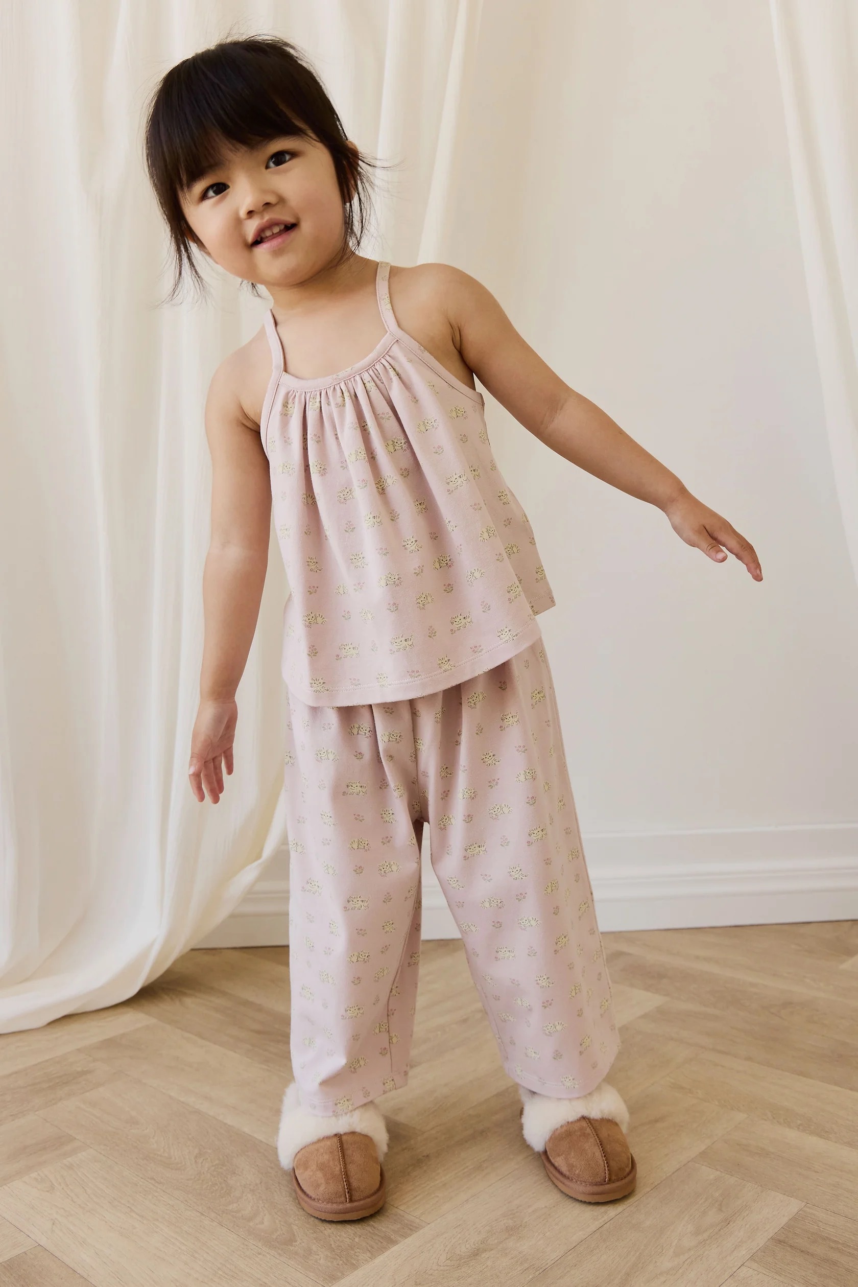 【預購】JAMIE KAY -Organic Cotton Viola Pyjama Set（Moon Floral Mauve）