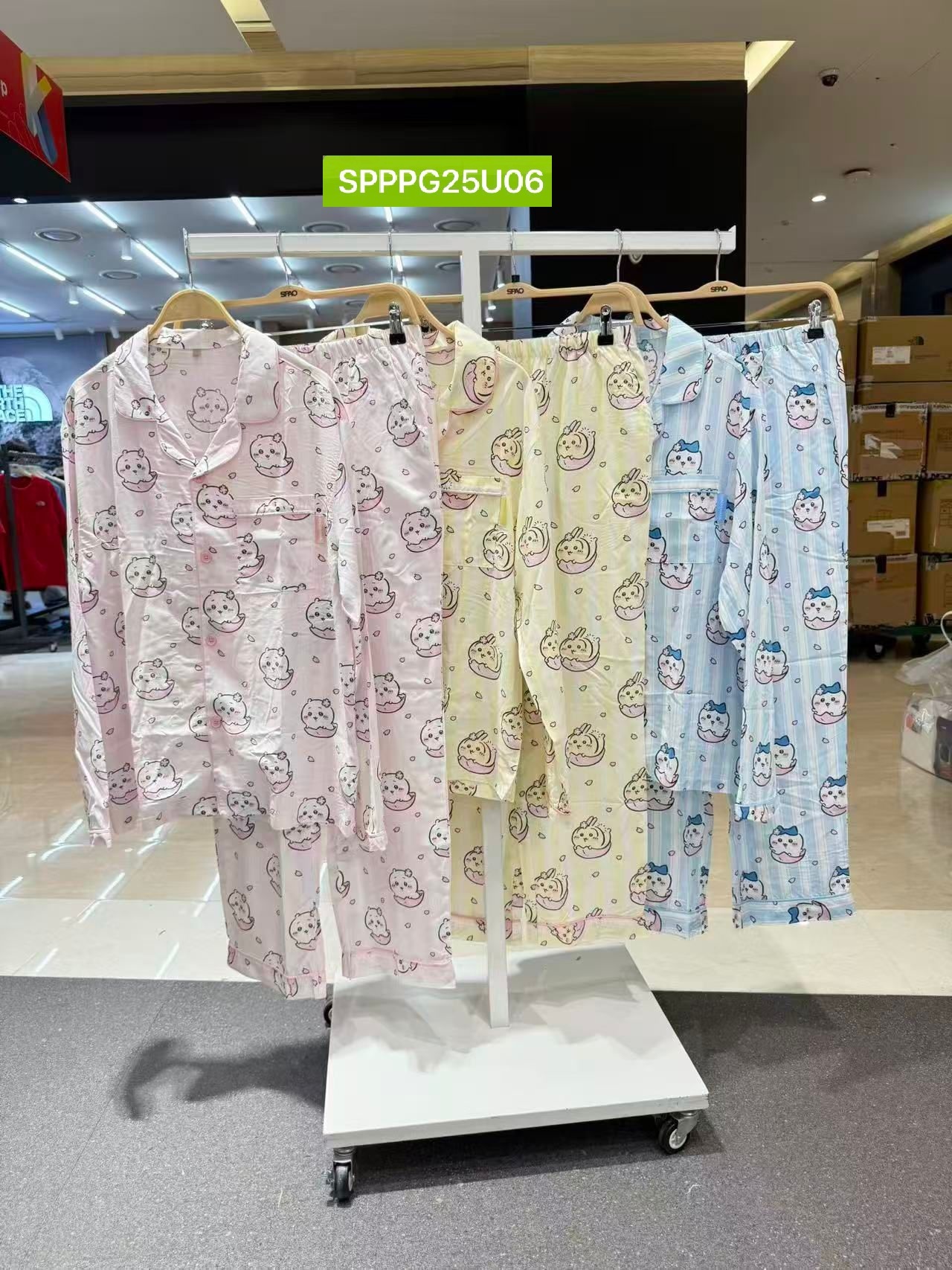 SP24 （睡衣一set ）S:胸40 長28.5 腰24 HIP36 長37.5 M:胸42 長29.5 腰26 HIP37.5 長38 L:胸44 長30 腰27.5 HIP39.5 長38.5 XL:胸46 長31 腰30 HIP41.5 長39 $199