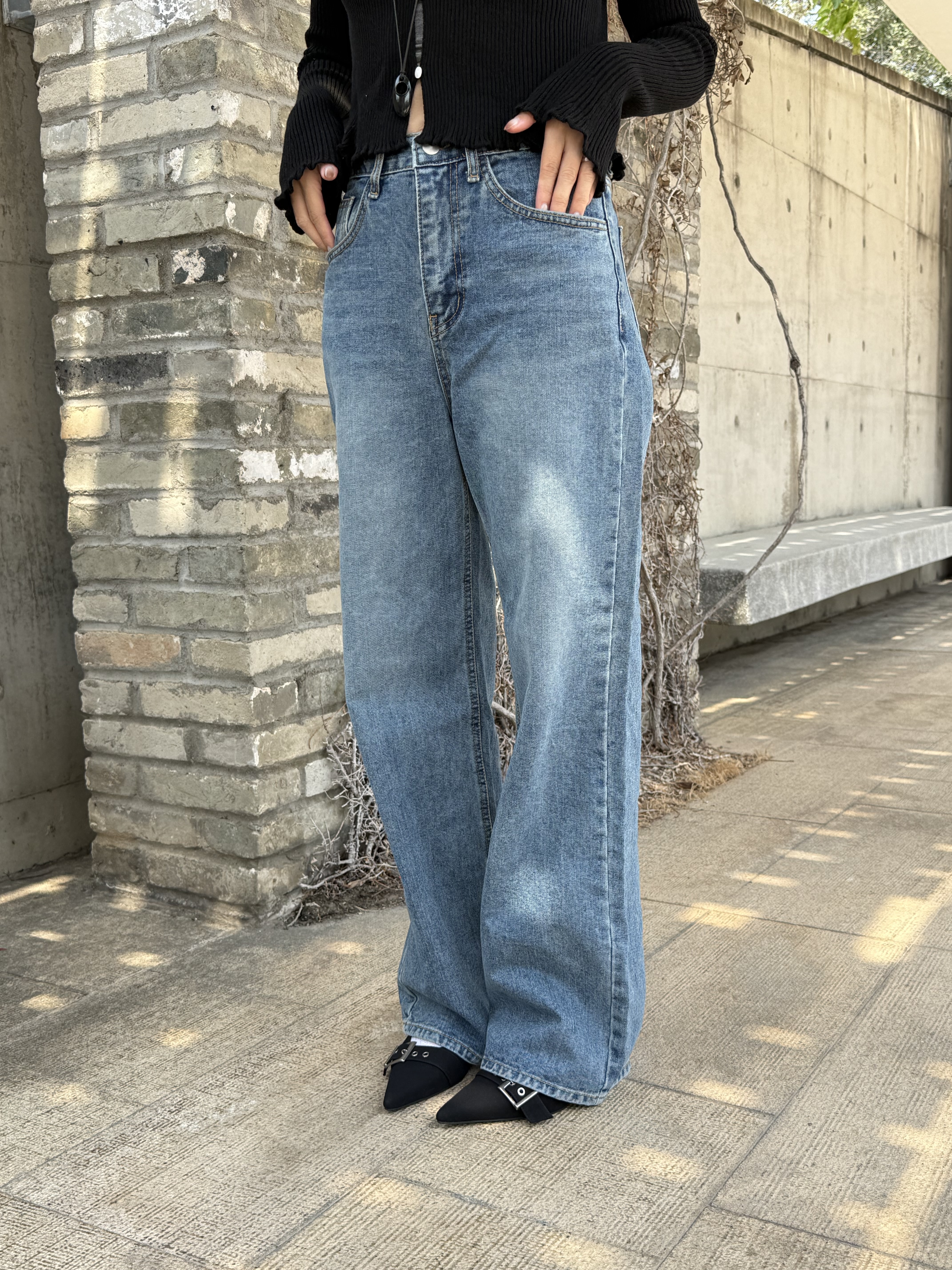 (訂購)日常小直腳洗水牛仔褲 P260302(S/M)