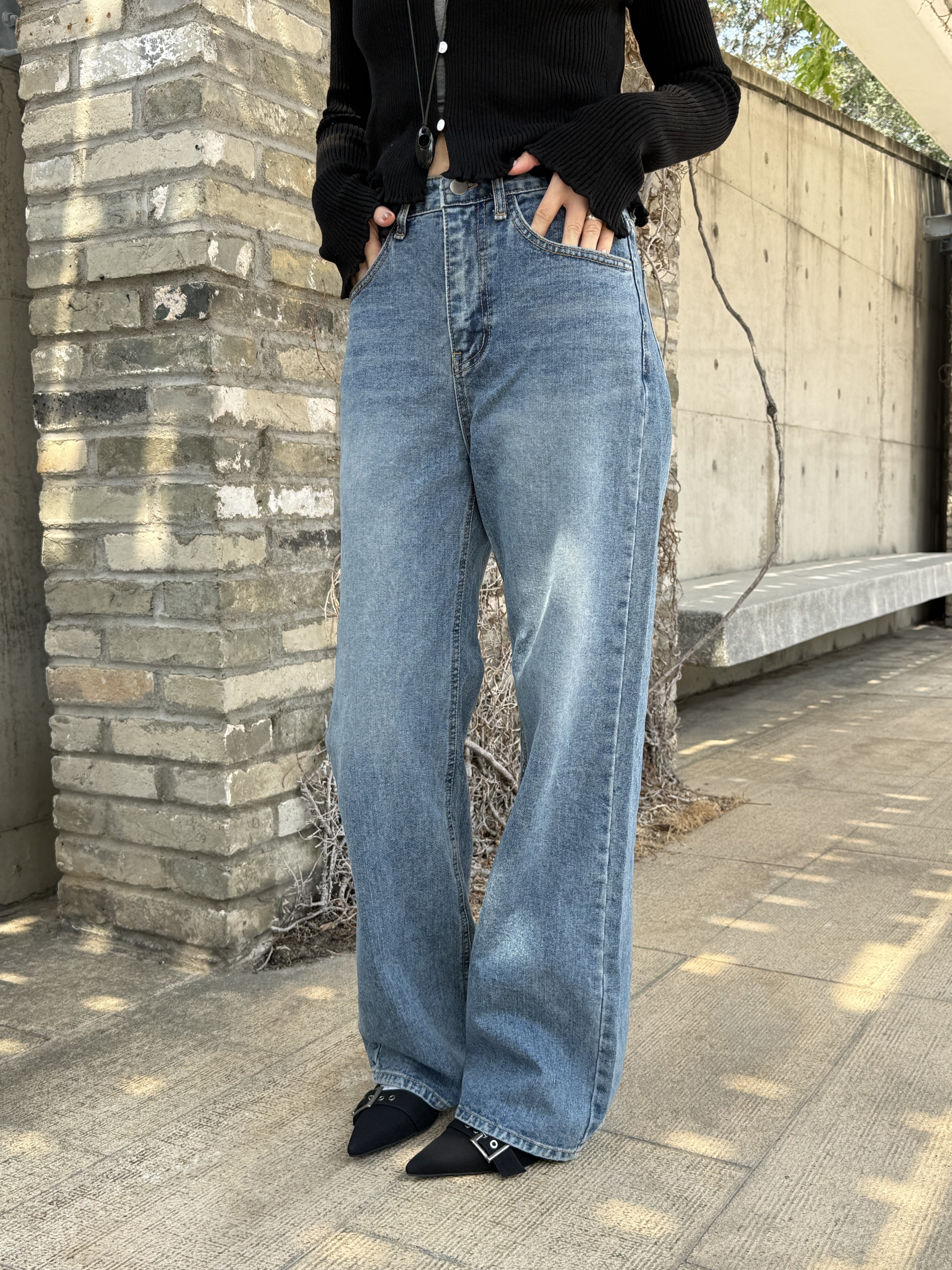 (訂購)日常小直腳洗水牛仔褲 P260302(S/M)