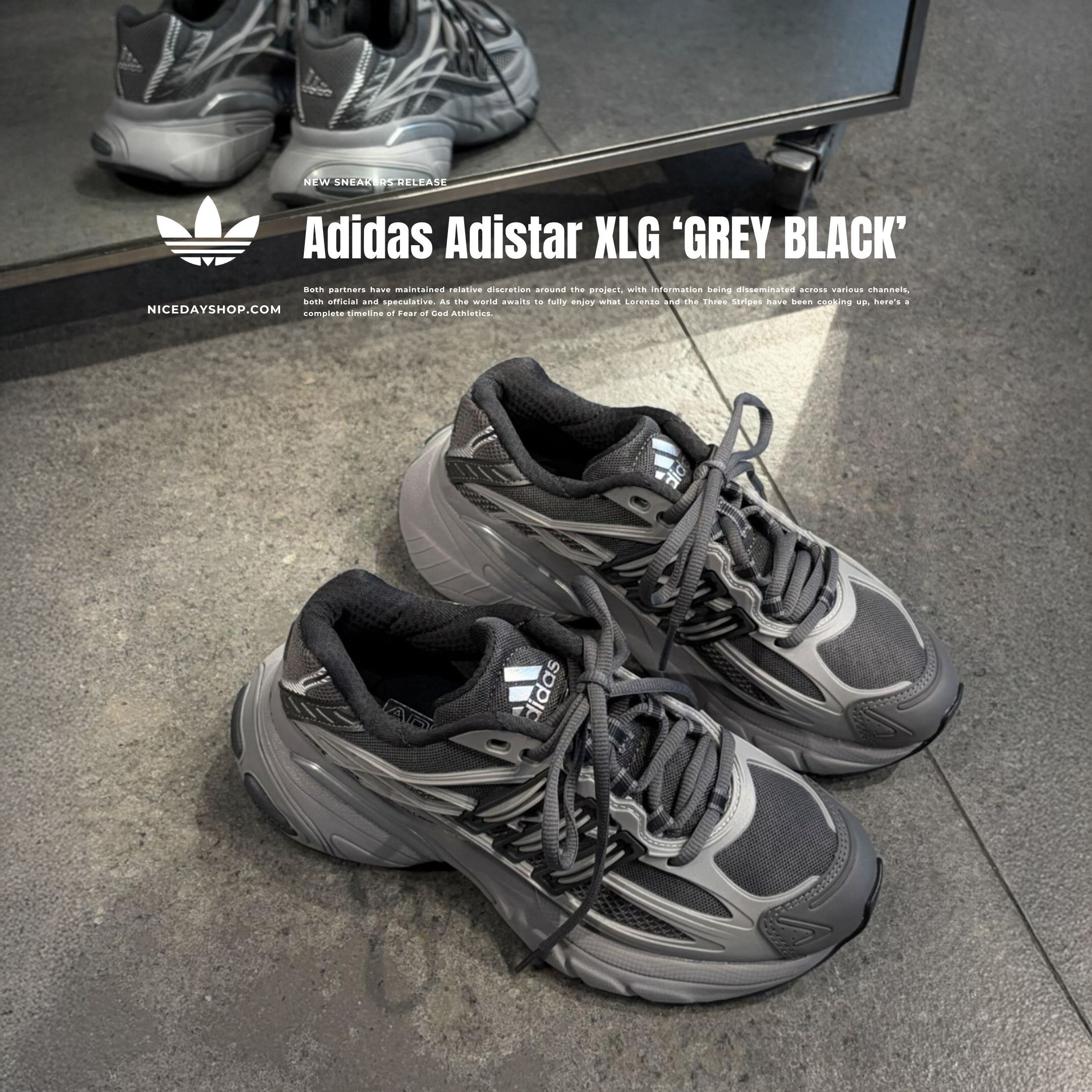 NICEDAY 代購 Adidas Adistar XLG 2.0 銀灰 灰 銀黑 金屬 灰黑 機甲鞋 科技 未來 HQ7554