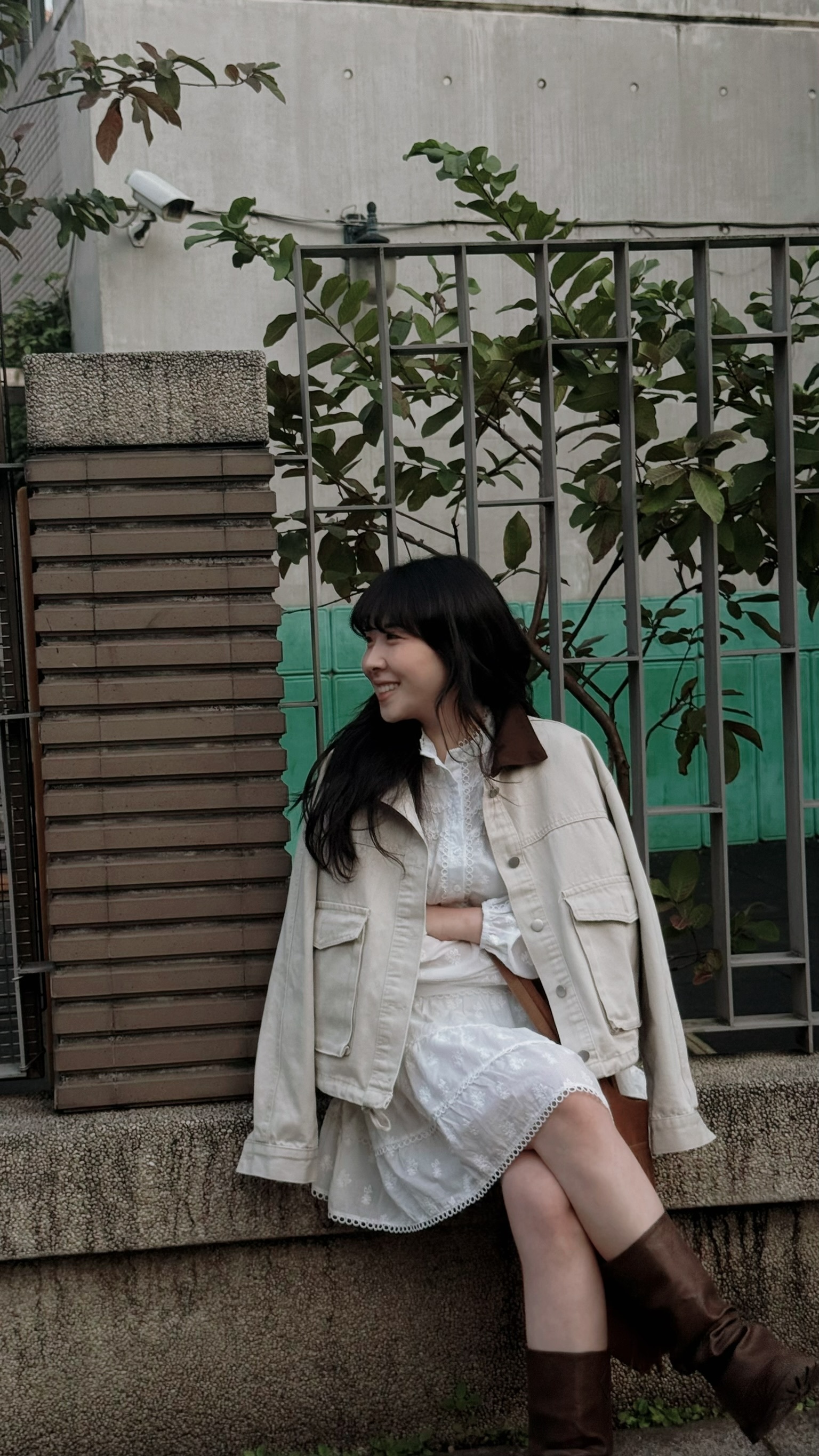 撞色翻領牛仔外套