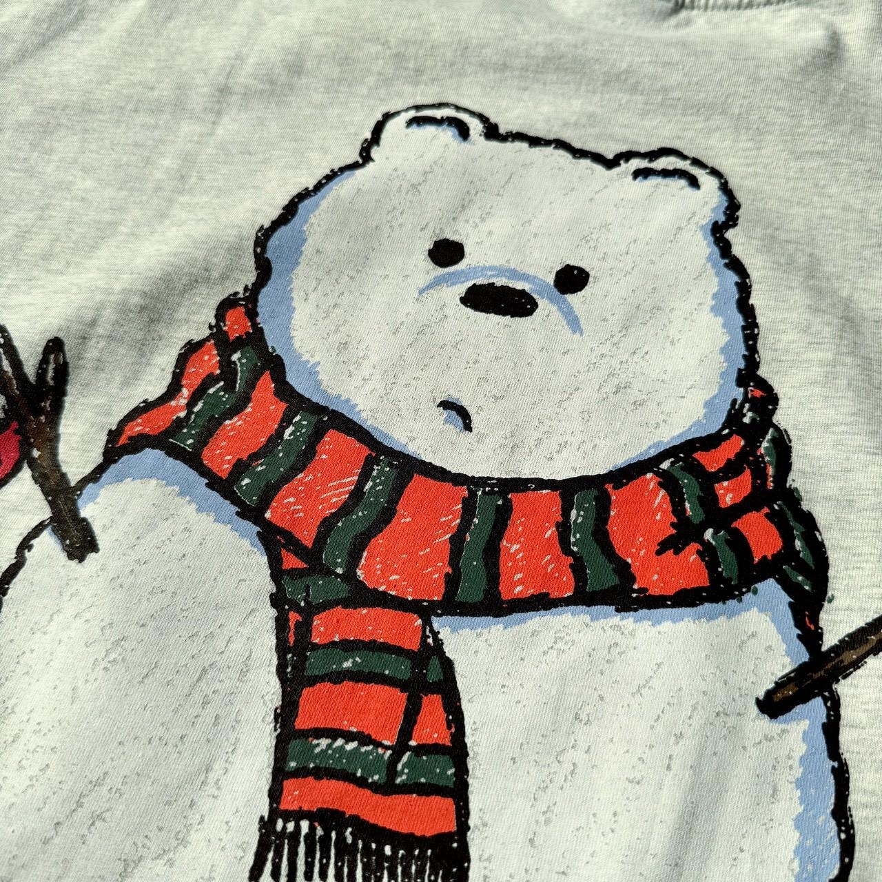 熊熊雪人塗鴉感印花短T 81197