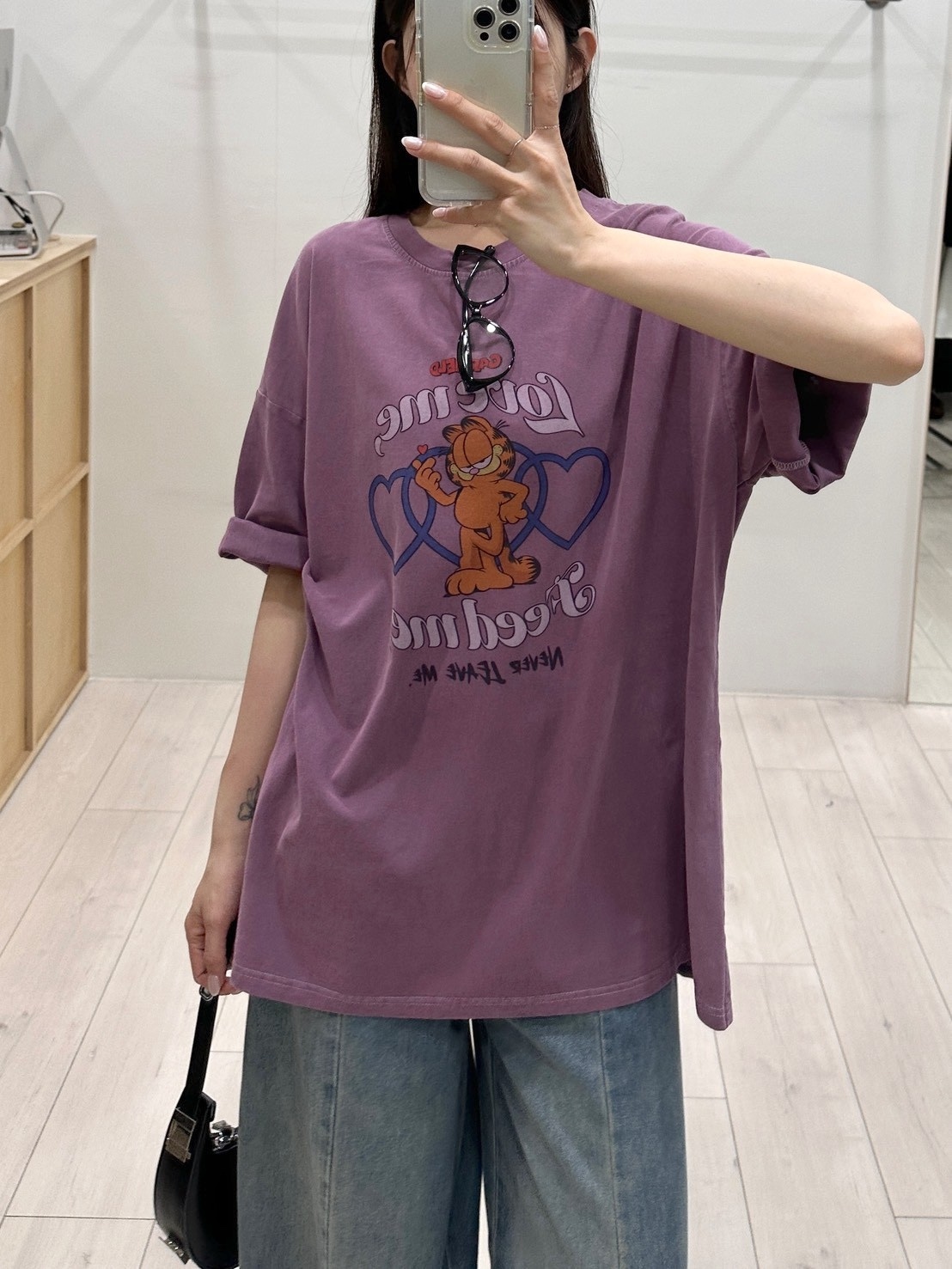 復古水洗卡通圖案短袖Tee