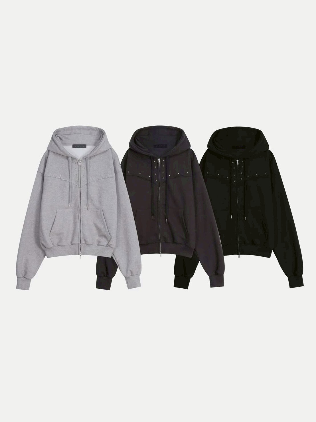 《K》星星鉚釘忍者袖連帽外套