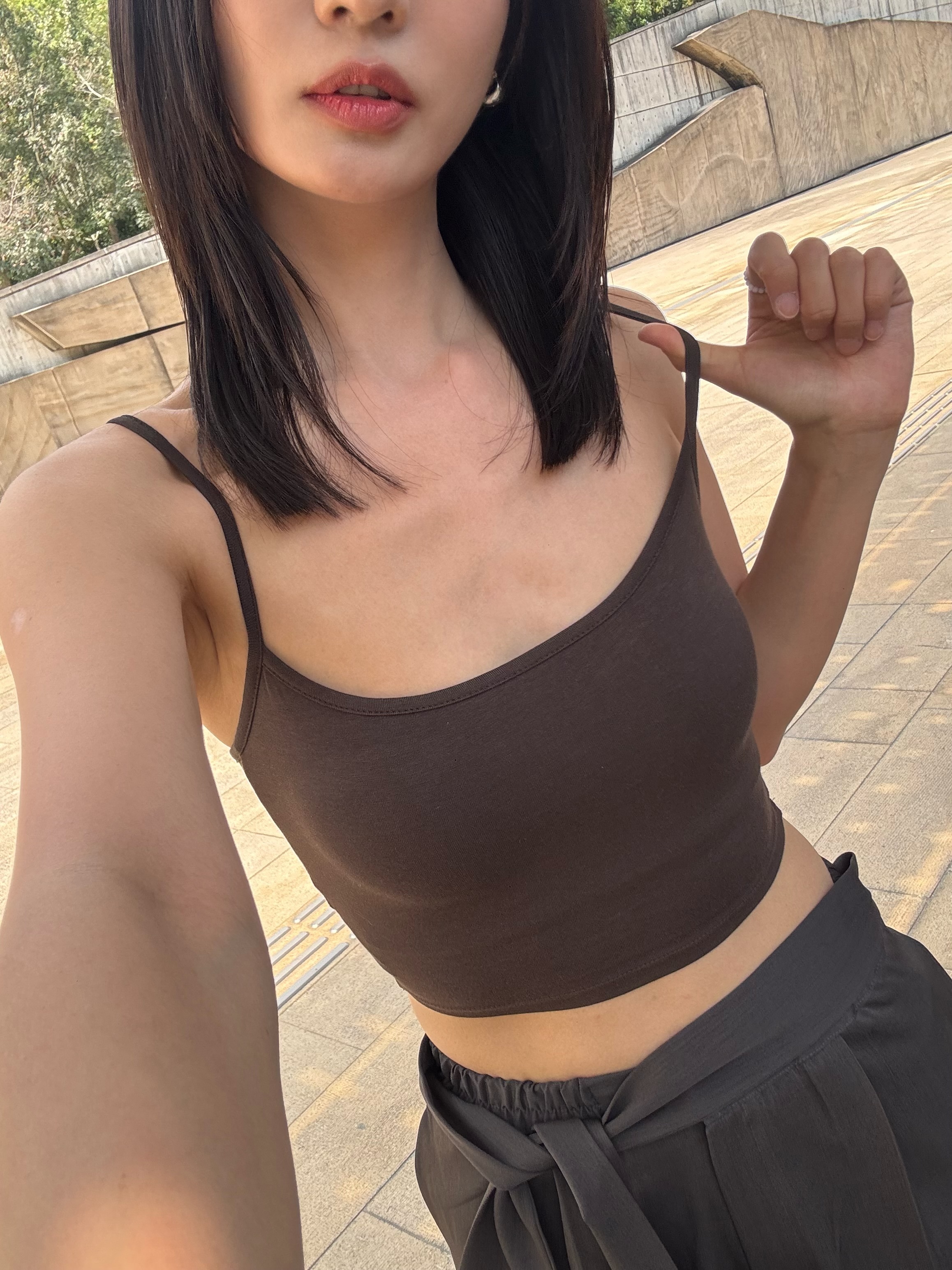 (訂購)吊帶U領好着Bra top T260311(白/黑/啡/綠/灰)