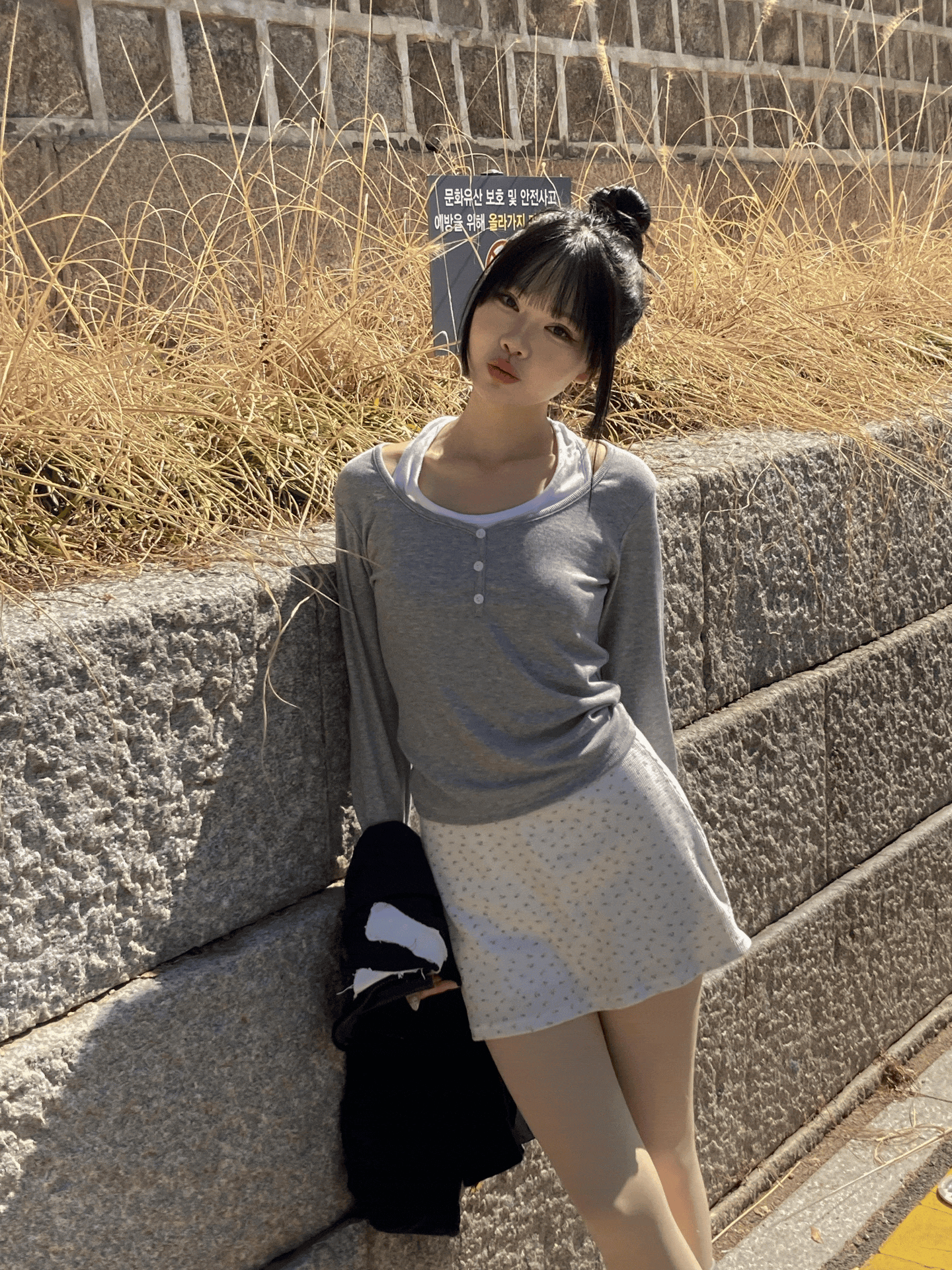 衣櫥必備款！鈕扣拼色層疊上衣〈🇰🇷DAY 2〉