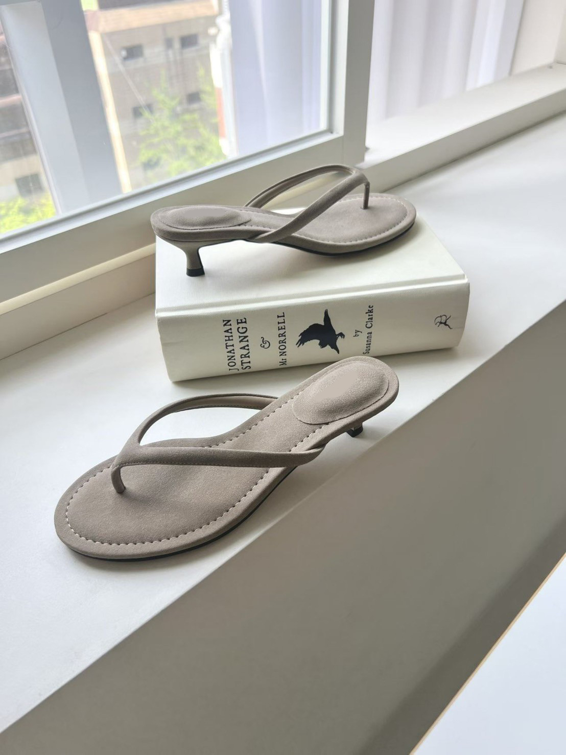 夏日度假感夾腳低跟拖鞋涼鞋 / 2色