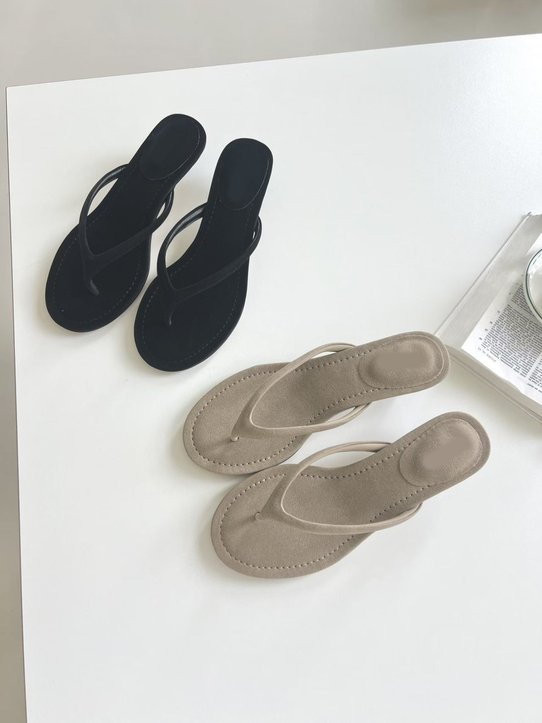 夏日度假感夾腳低跟拖鞋涼鞋 / 2色