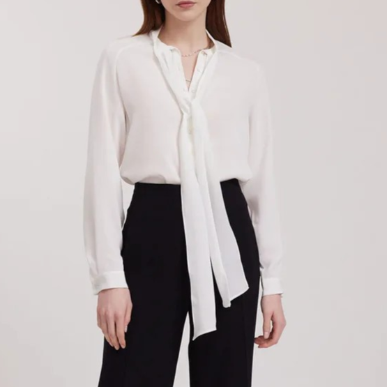 1AF0323-004 [ANNE FONTAINE] Santana Shirt White #H14F36401 (EU)