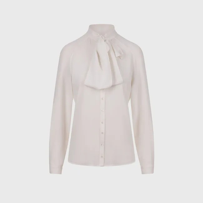 1AF0323-004 [ANNE FONTAINE] Santana Shirt White #H14F36401 (EU)