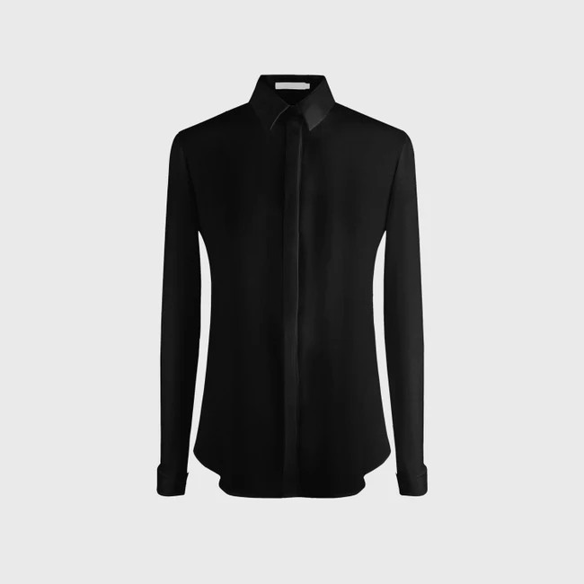 1AF0323-005 [ANNE FONTAINE] Sagane Shirt Black #H14F37603 (EU)