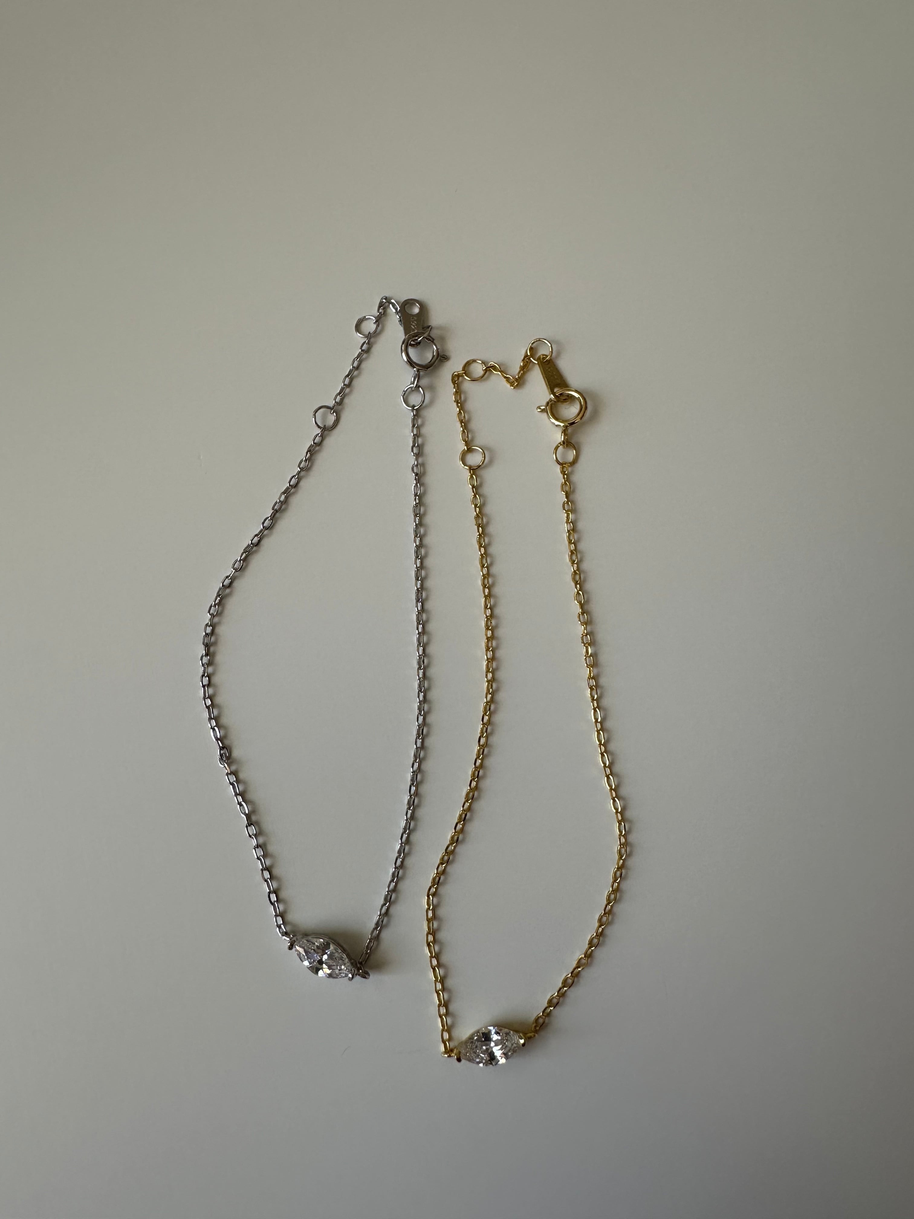 S925 oval stone bracelet