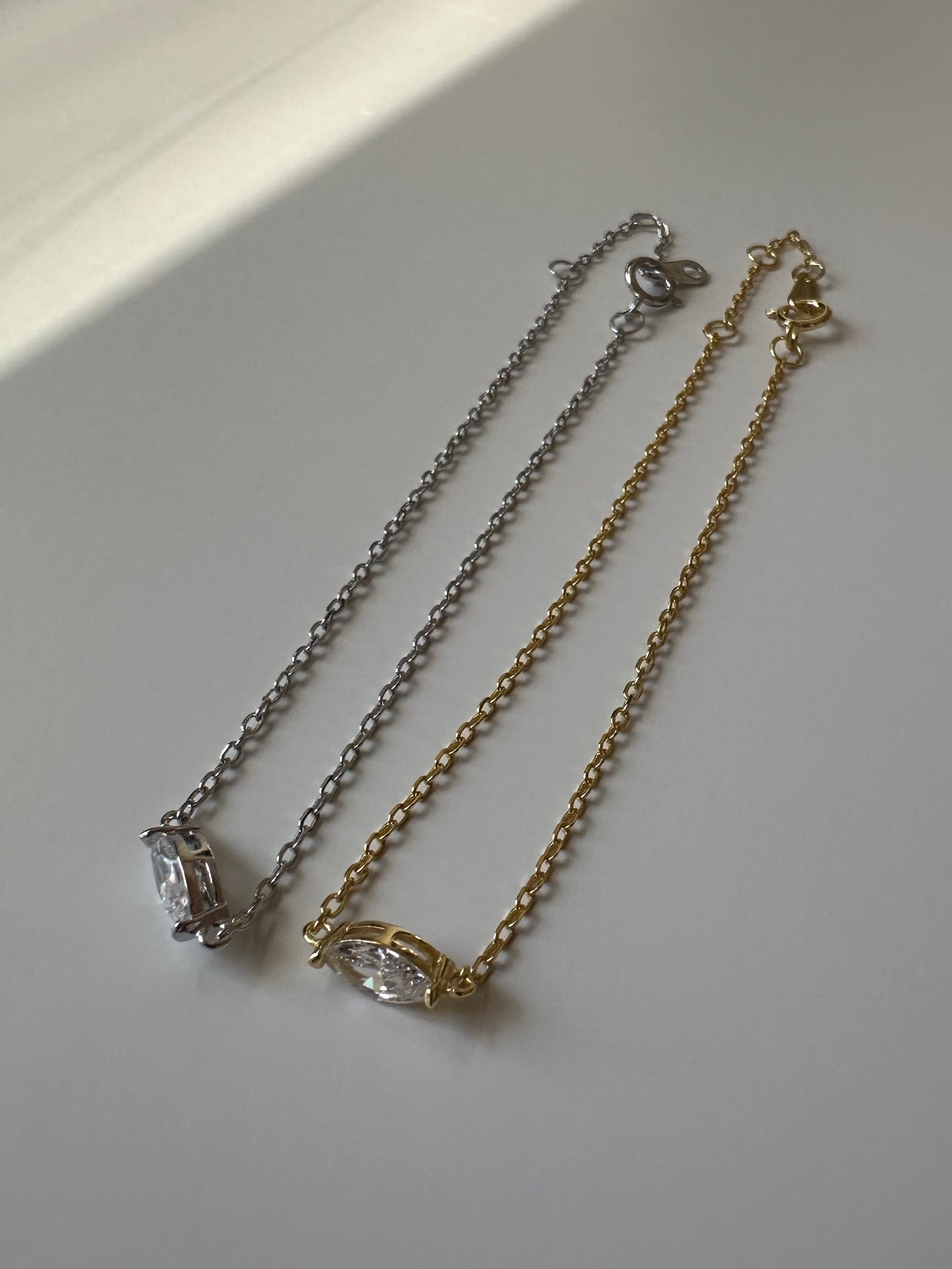 S925 oval stone bracelet