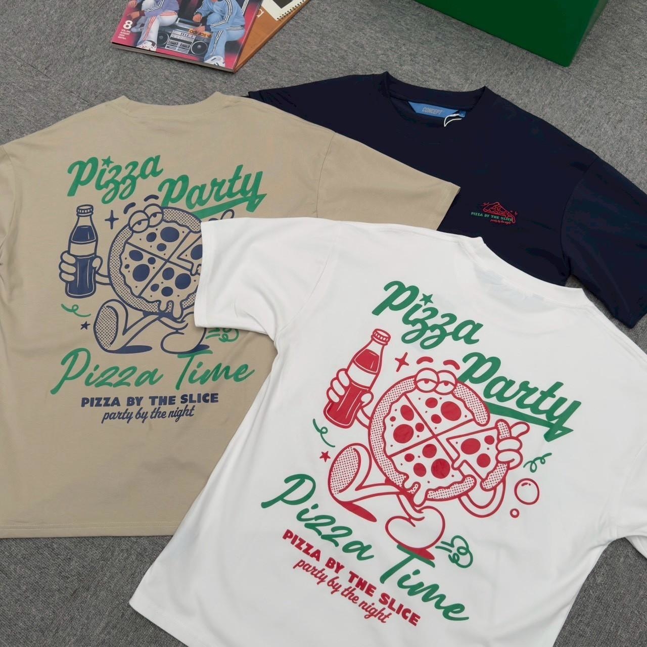 【涼感系列】披薩塗鴉印花短T 18977