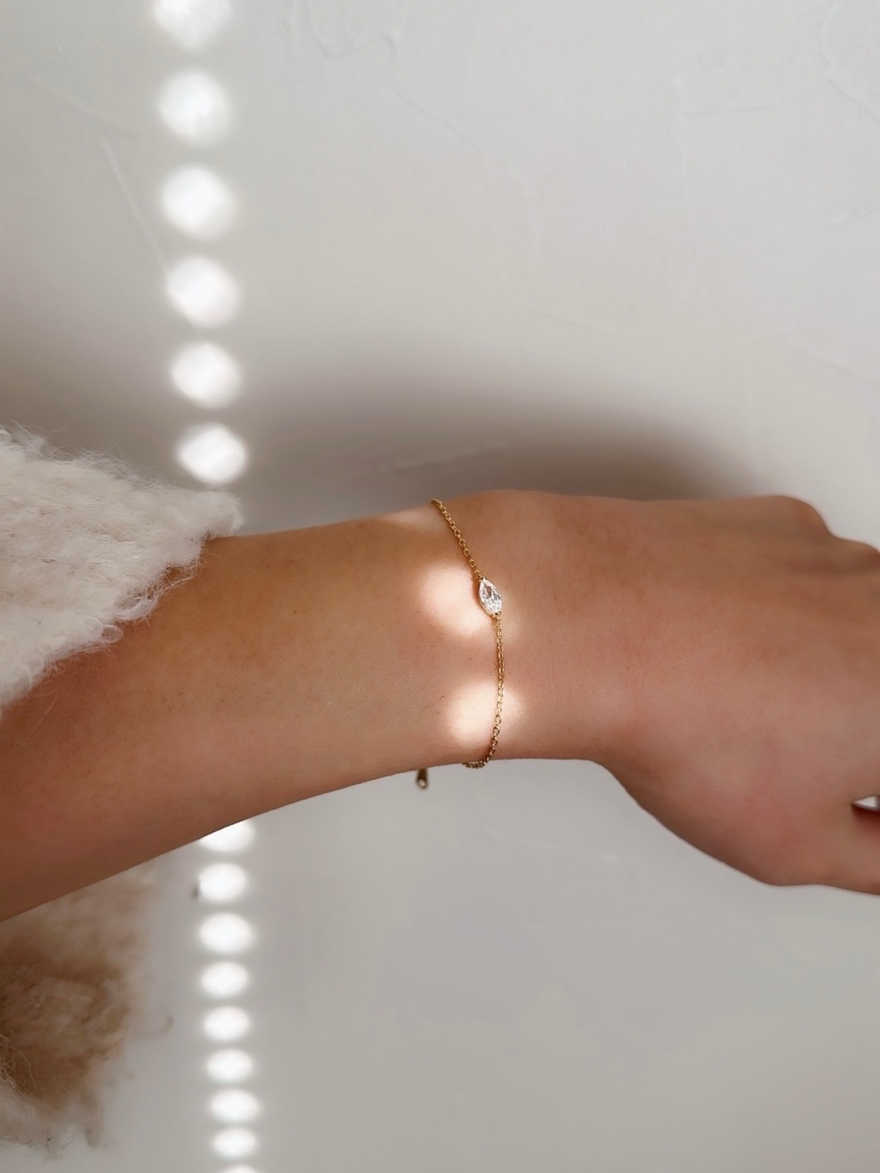 S925 oval stone bracelet