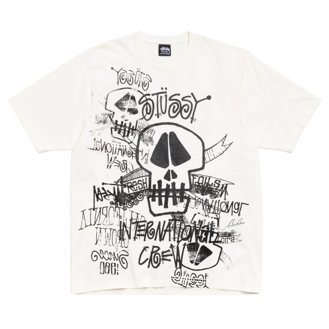 ☆ETW☆【EASY TO WEAR】Stussy 26SS SKULLS TEE PIGMENT DYED 骷髏 水洗 短T 塗鴉