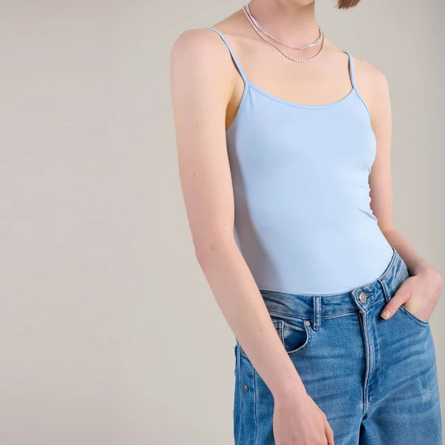 1AF0323-007 [ANNE FONTAINE] Cintia Camisole Blue #CINT8247SM518 (EU)