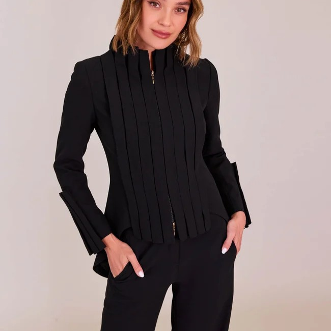 1AF0323-010 [ANNE FONTAINE] Secret Jacket Black #H18F22003 (EU)