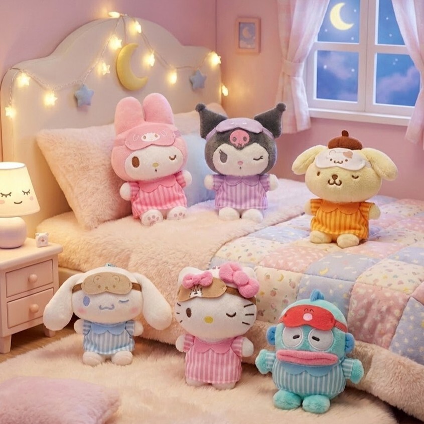 韓國 Sanrio 眼罩睡衣設計系列 公仔匙扣
