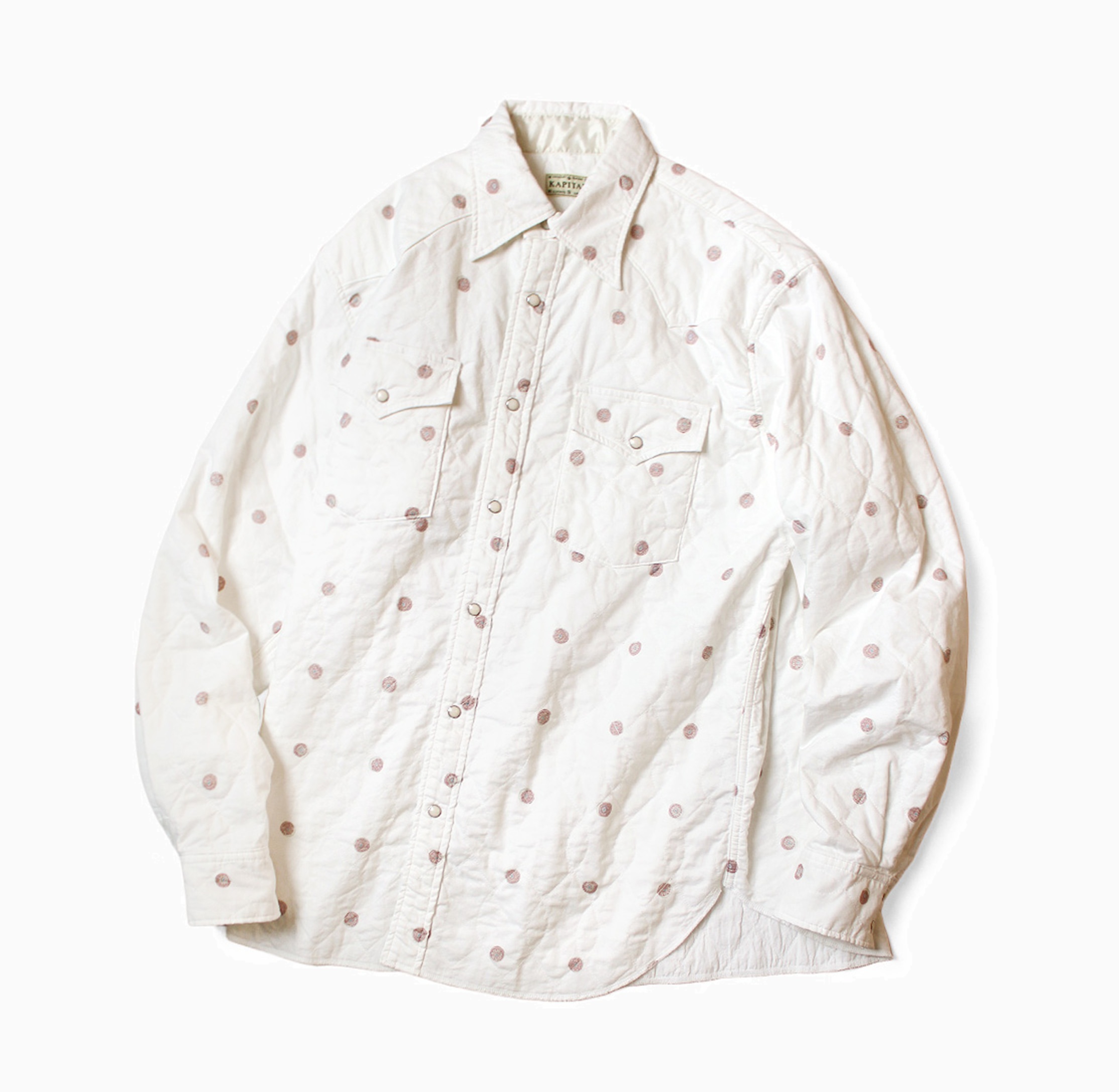 KAPITAL 2026 Cotton QUITLED BEAN print Husky Western shirt - PRE ORDER ITEM (預訂中)