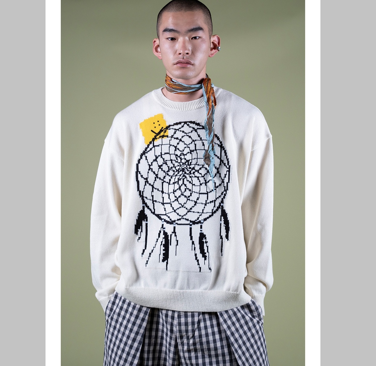KAPITAL 2026 7G Knit Peckish DREAMCATCHER Crew Neck SWEATER - PRE ORDER ITEM (預訂中)