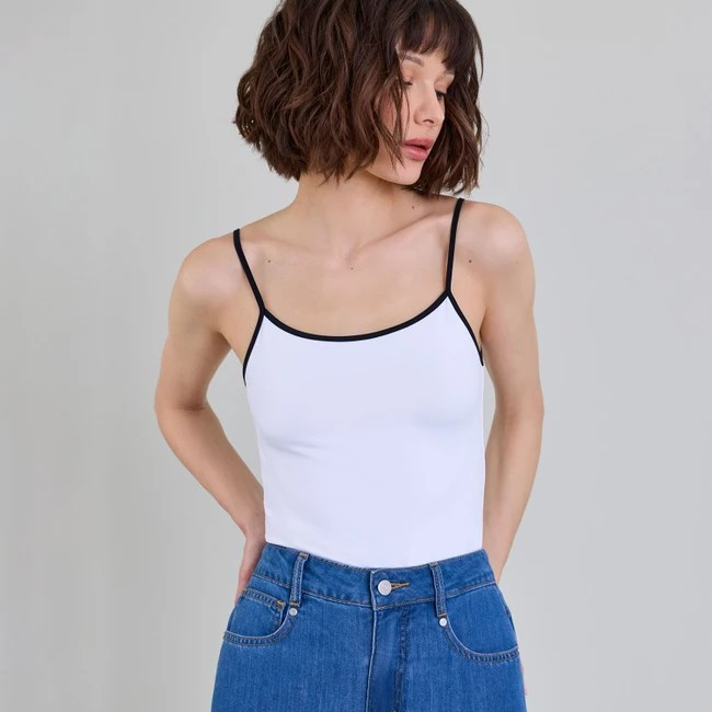 1AF0323-012 [ANNE FONTAINE] Cintia Camisole White #P25F05701 (EU)