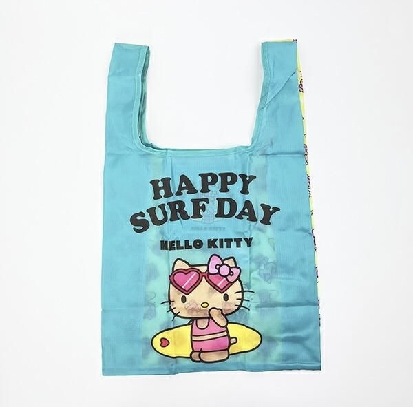 JP Hello Kitty 啡版粉泳衣 滑浪版環保袋 M 2047 TK260319