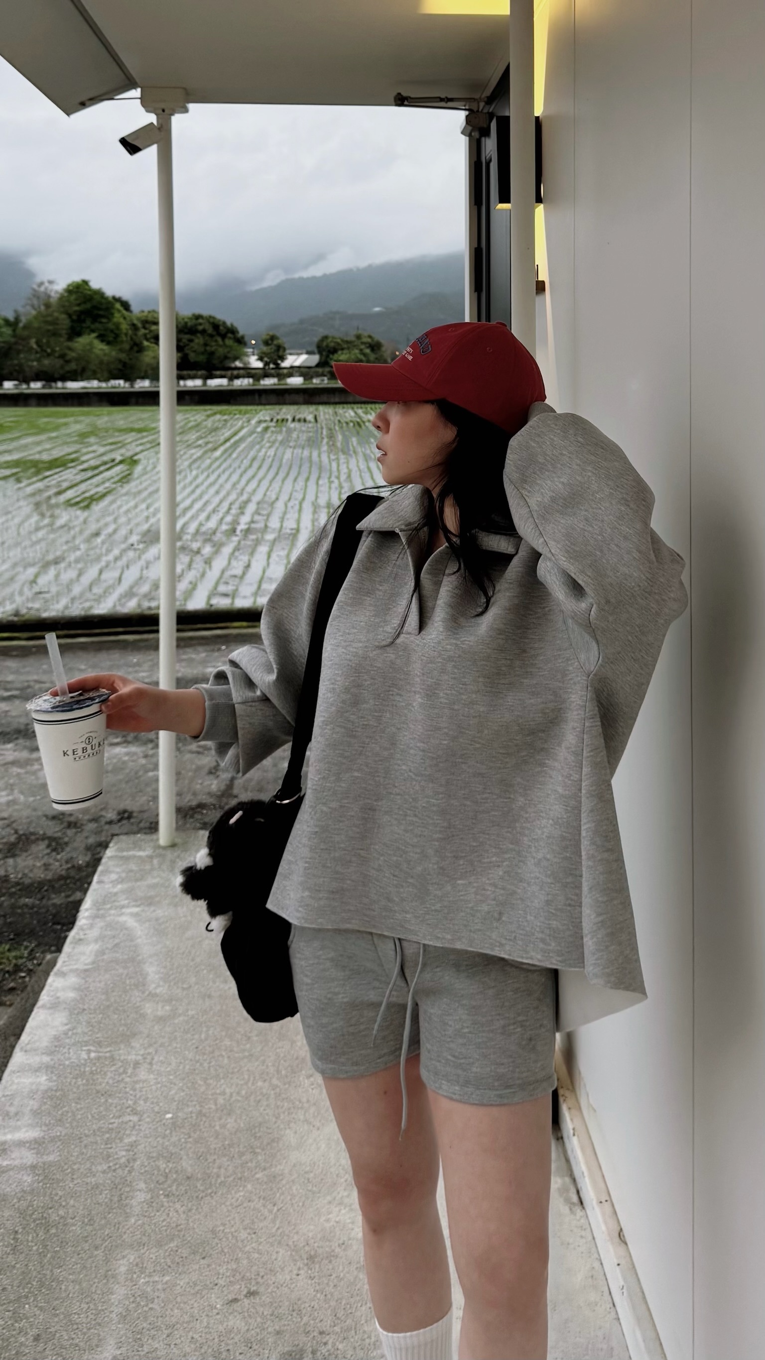 太空棉 over size polo衫上衣