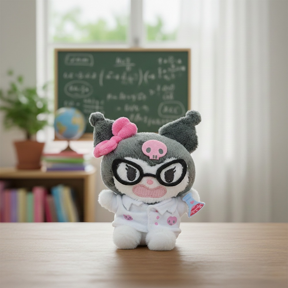 韓國 Sanrio Kuromi 黑眼鏡造型 公仔匙扣