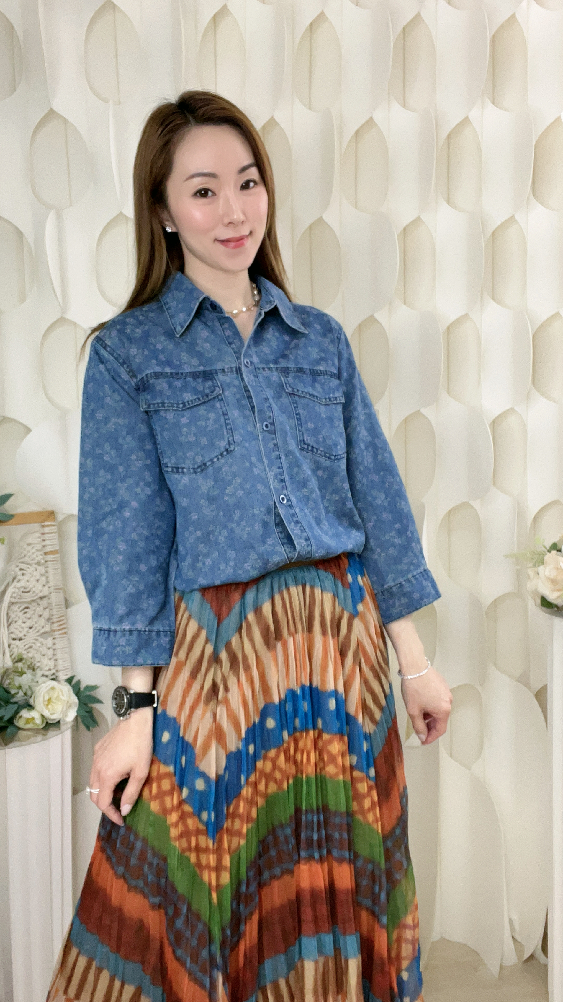 彩線雙袋軟牛仔外套(L:胸42/XL:44吋) 7223 #1903clo