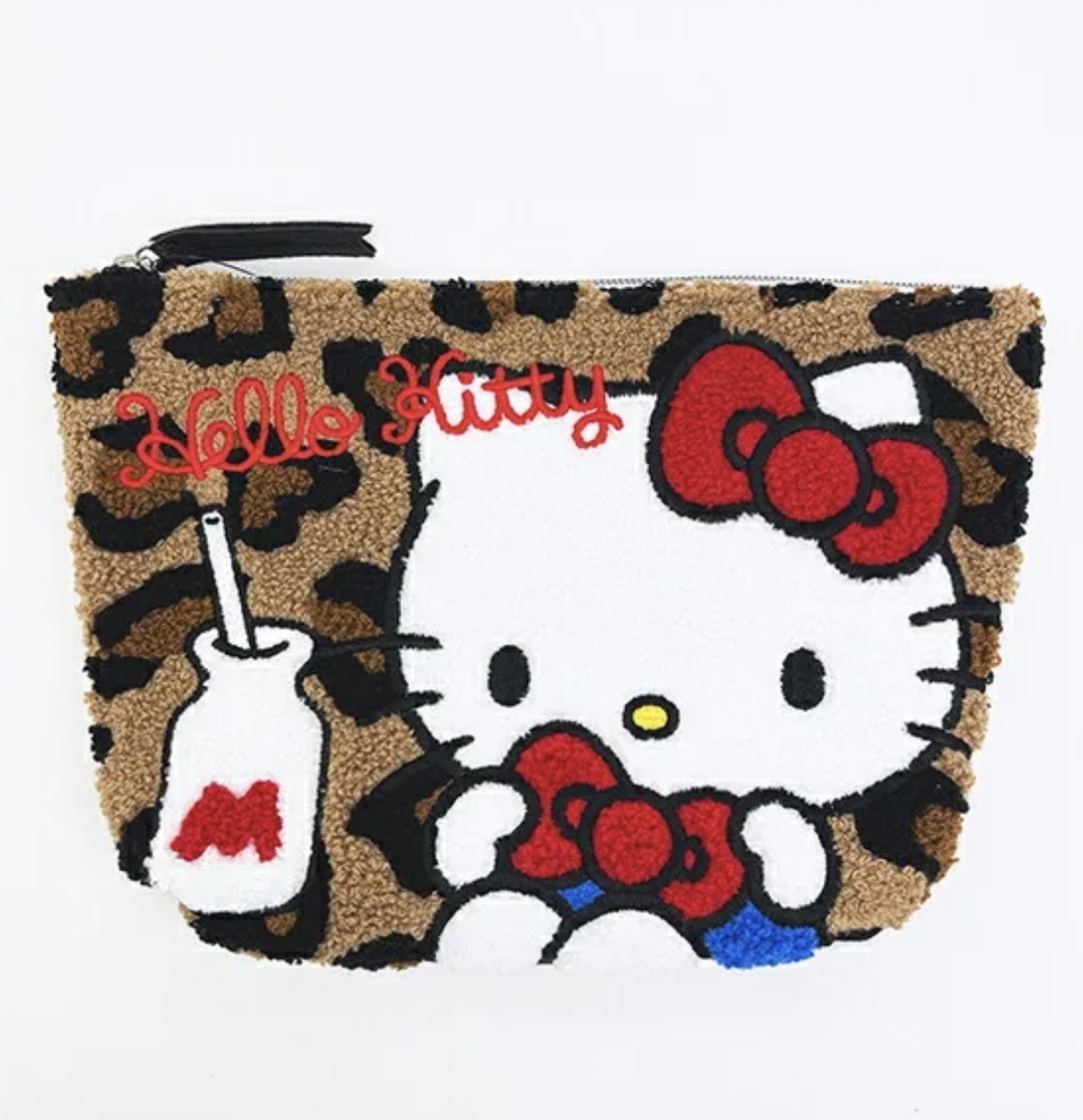 JP Hello Kitty 豹紋拉鏈大容量 Pouch 7479 TK260319