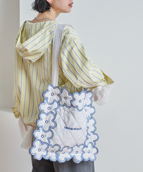 THEATRE PRODUCTS × FREAK'S STORE / Flower Embroidery Tote Bag