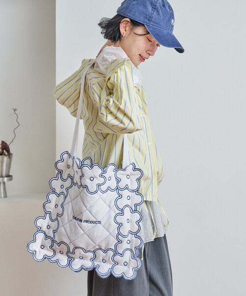 THEATRE PRODUCTS × FREAK'S STORE / Flower Embroidery Tote Bag