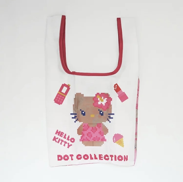 JP Hello Kitty 啡版粉泳衣 粉白環保袋 S 9114 TK260319