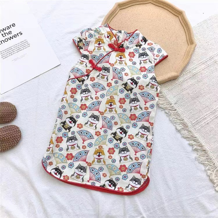 夏日碎花淑女旗袍(90-150)