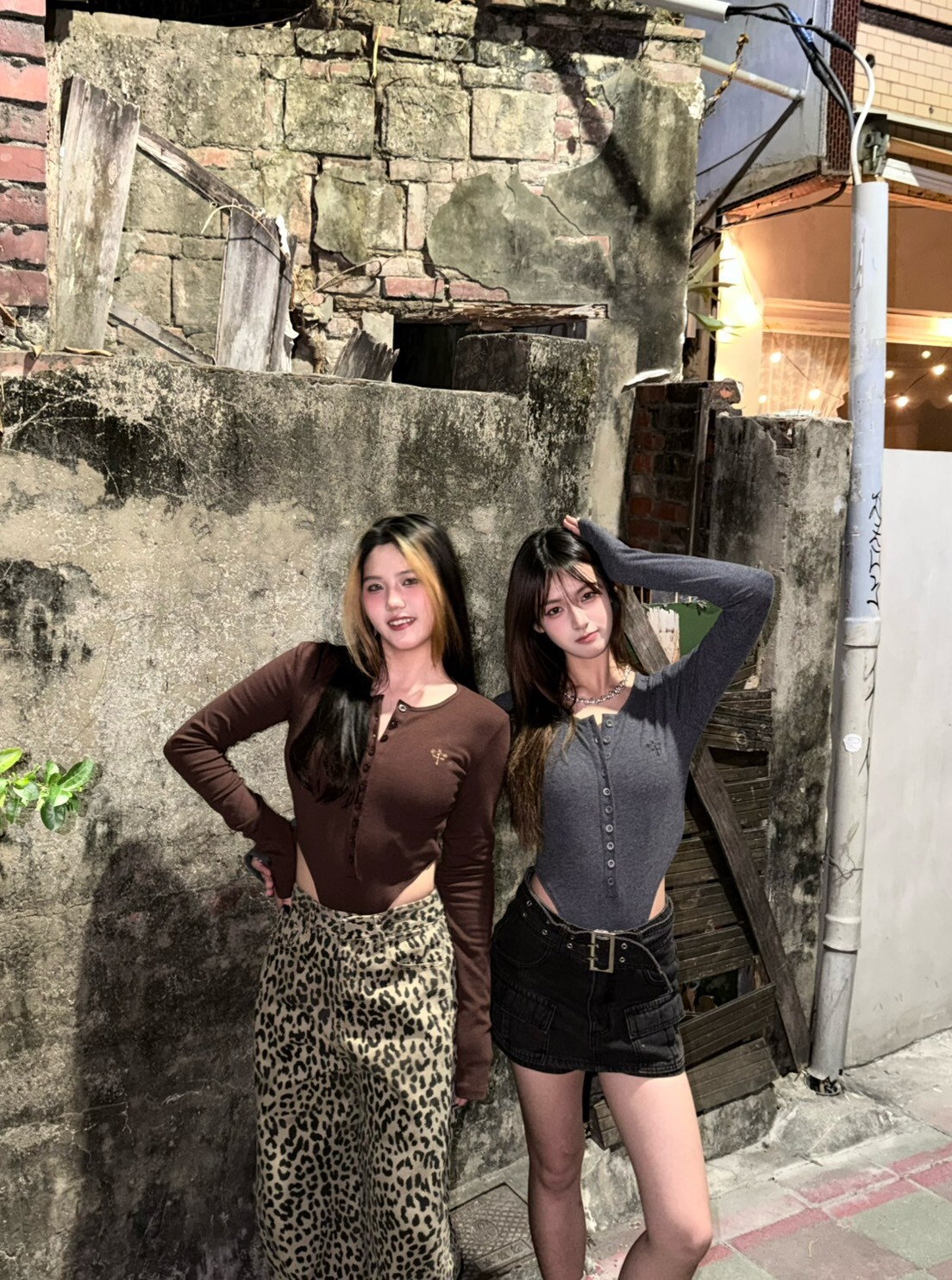 (GOAL) 美式修身連體鈕扣長袖 MQ8053