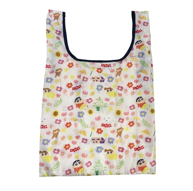 JP 蠟筆小新 超靚料環保袋 花花環保袋 彩白 7647 TK260319