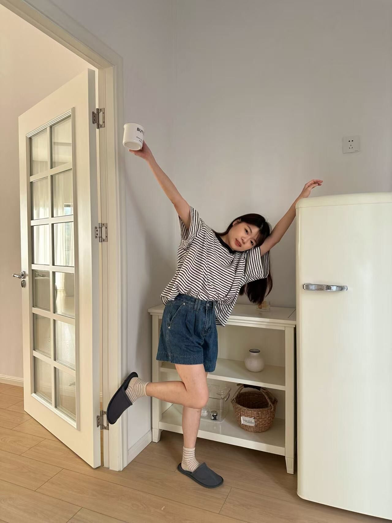 Morgen A line Denim Short Denim-2656PSDEN