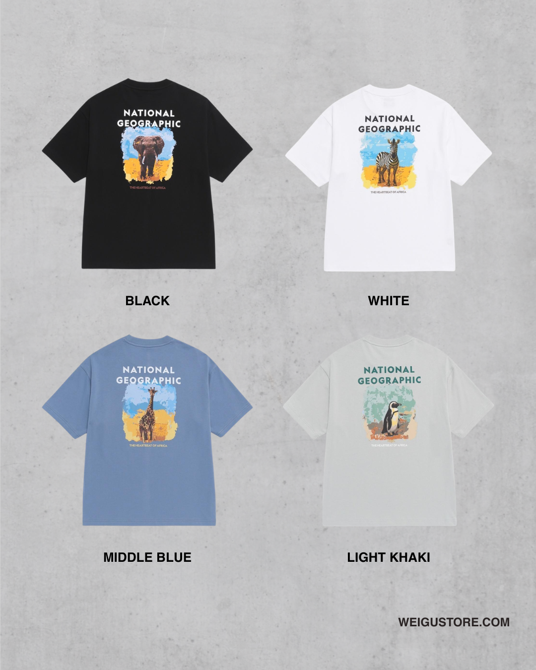 【預購】National Geographic 背後動物大圖案 短袖T卹 N262UTS062