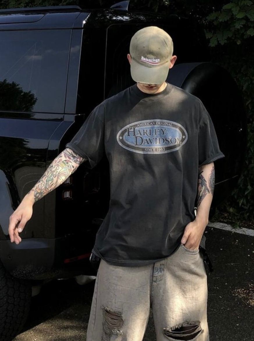 洗水英文字短袖Tee ARCHIVE-429T