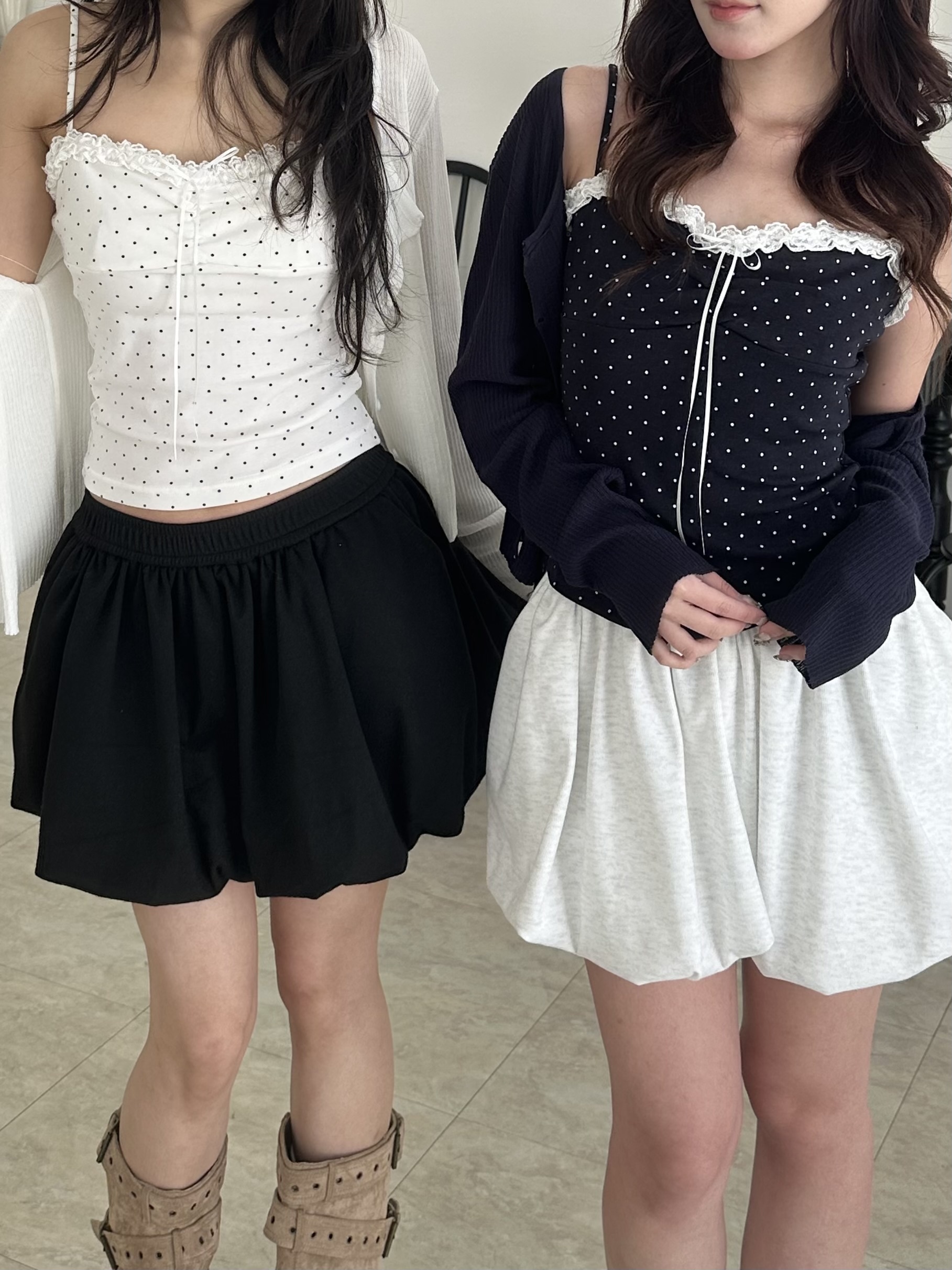 親膚柔棉舒適百搭花苞裙