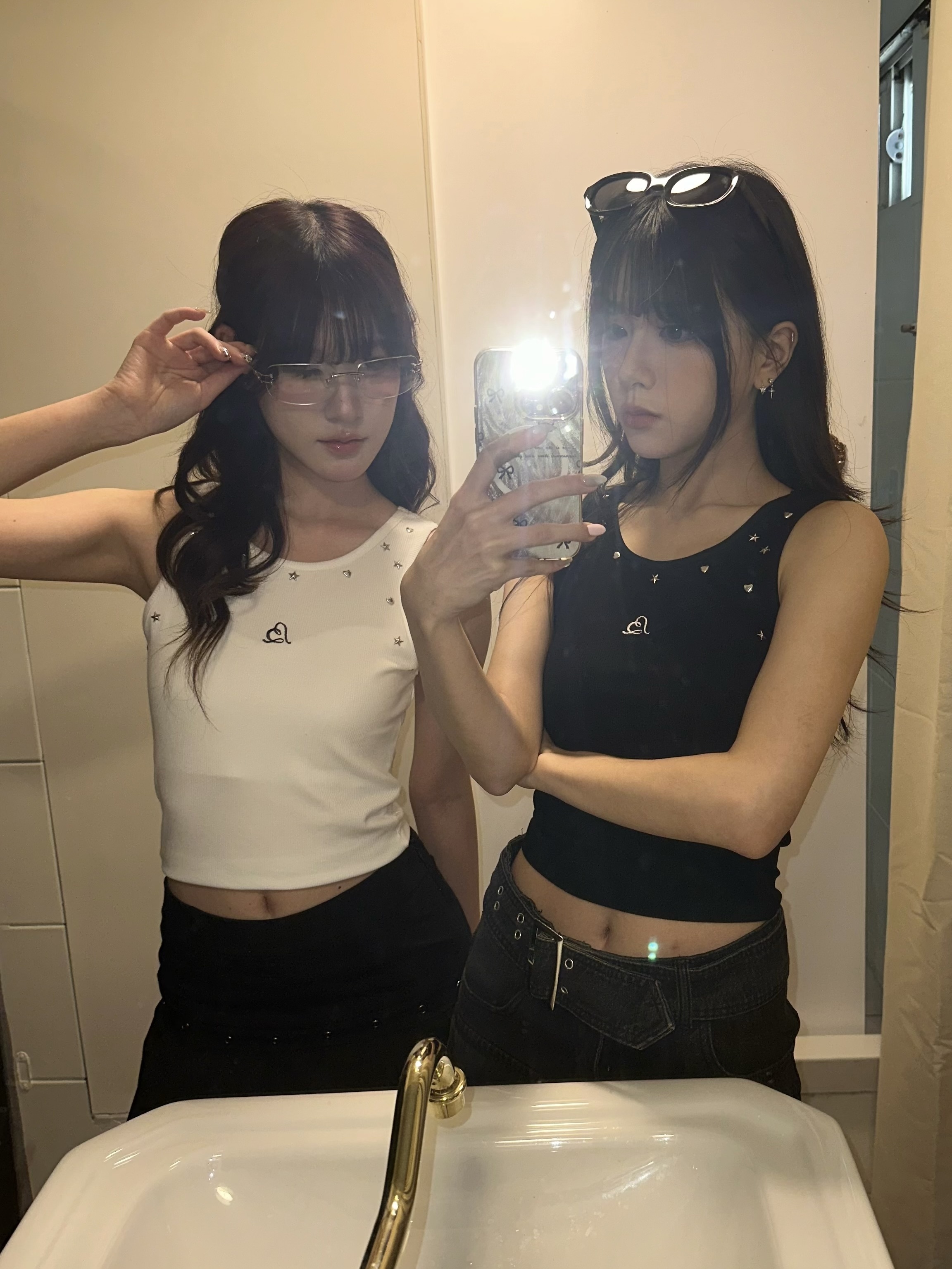 mmb低甜鉚釘品牌刺繡背心