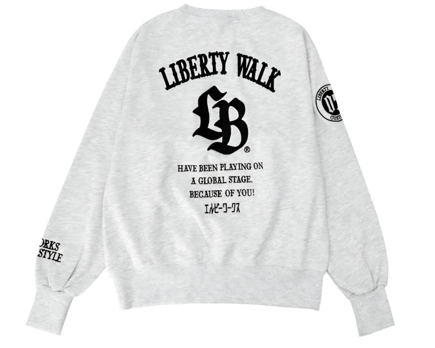 【LIBERTY WALK】0321發售 LB Thorn Embroidery Logo Sweatshirt Oatmeal