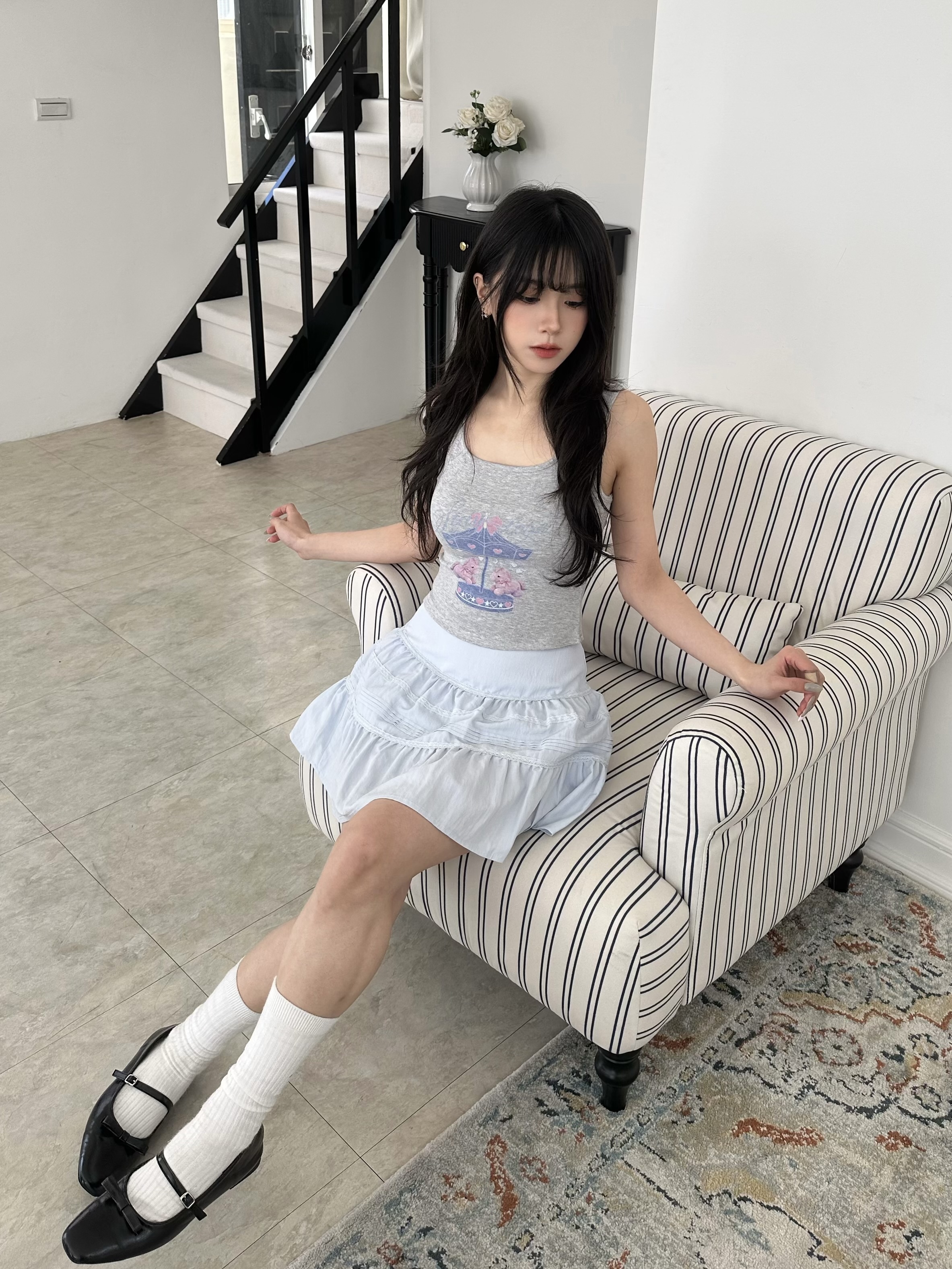 溫柔白月光拼接蛋糕裙