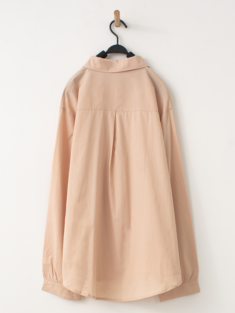 細節感門襟繡花襯衫