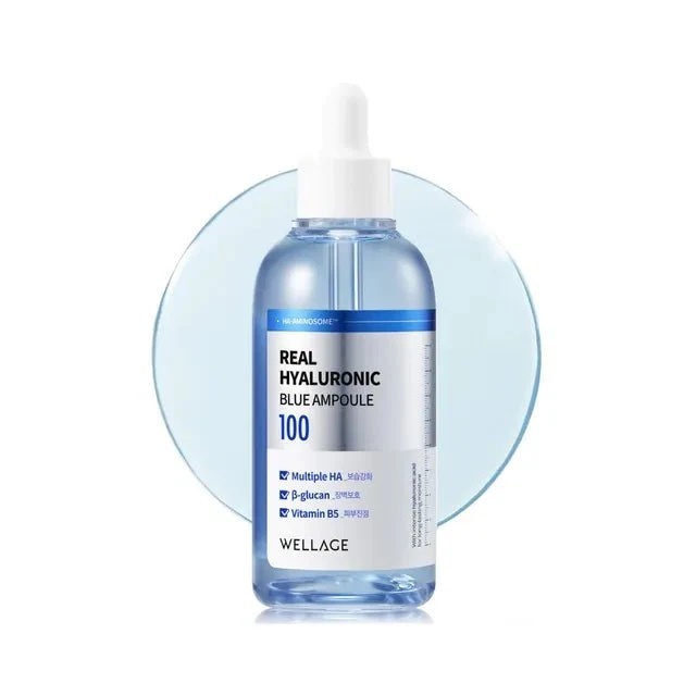 《現貨》WELLAGE 100%純透明質酸保濕安瓶精華60ml Real Hyaluronic Blue 100 Ampoule