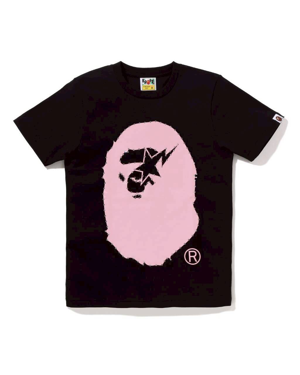 【BAPE女生】0320 發售 鑲水鑽CRYSTAL STONE STA EYE BIG APE HEAD TEE