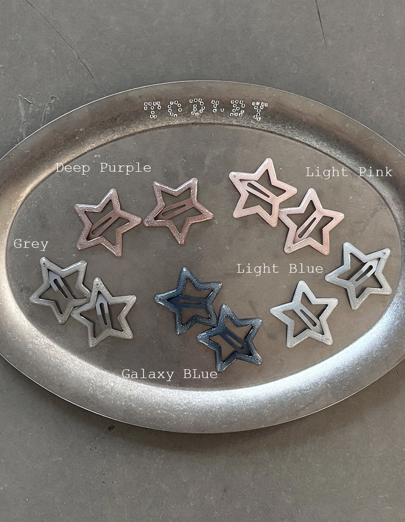 星星髮夾 (五色)